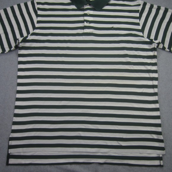 Ralph Lauren Polo Golf Shirt Mens XXL Green Striped Long Sleeve Rugby Preppy - Picture 5 of 12